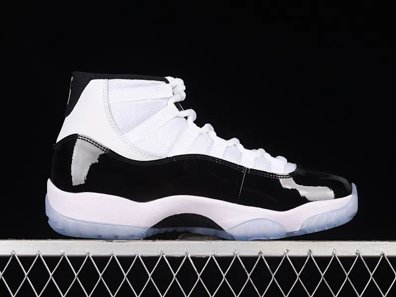 All categories Air Jordan Jordan series basketball shoes Air Jordan 11 OG version Air Jordan 11Concord AJ11 Concord black and white replica basketball shoes 378037-100